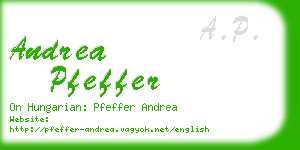 andrea pfeffer business card